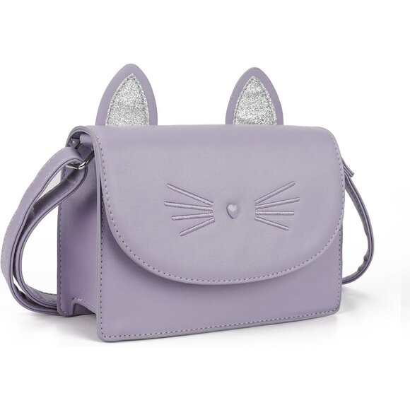 Small Purple Cat Crossbody Purse for Girls – Ideal Daily Essentials Storage - Picture 1 of 6